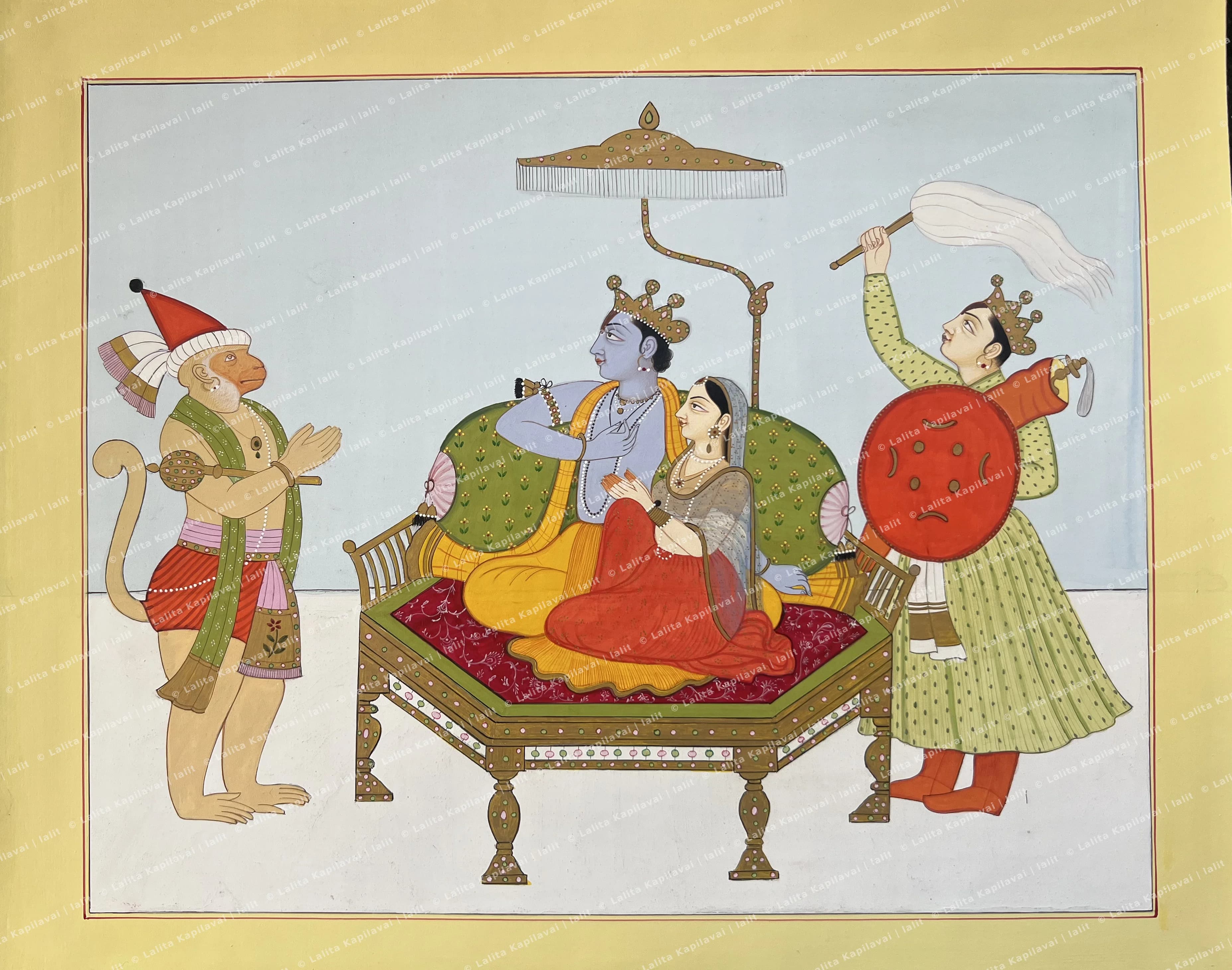 Enthroned Rama with Sita