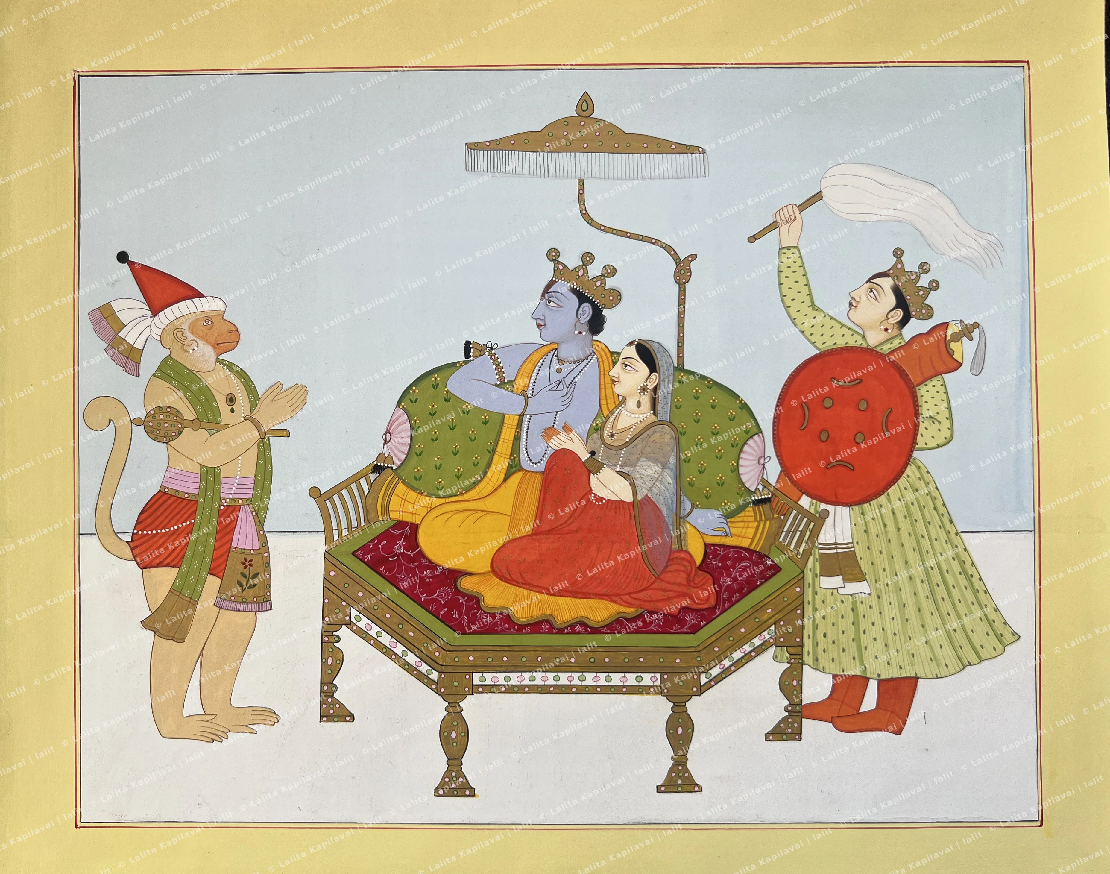 Enthroned Rama with Sita