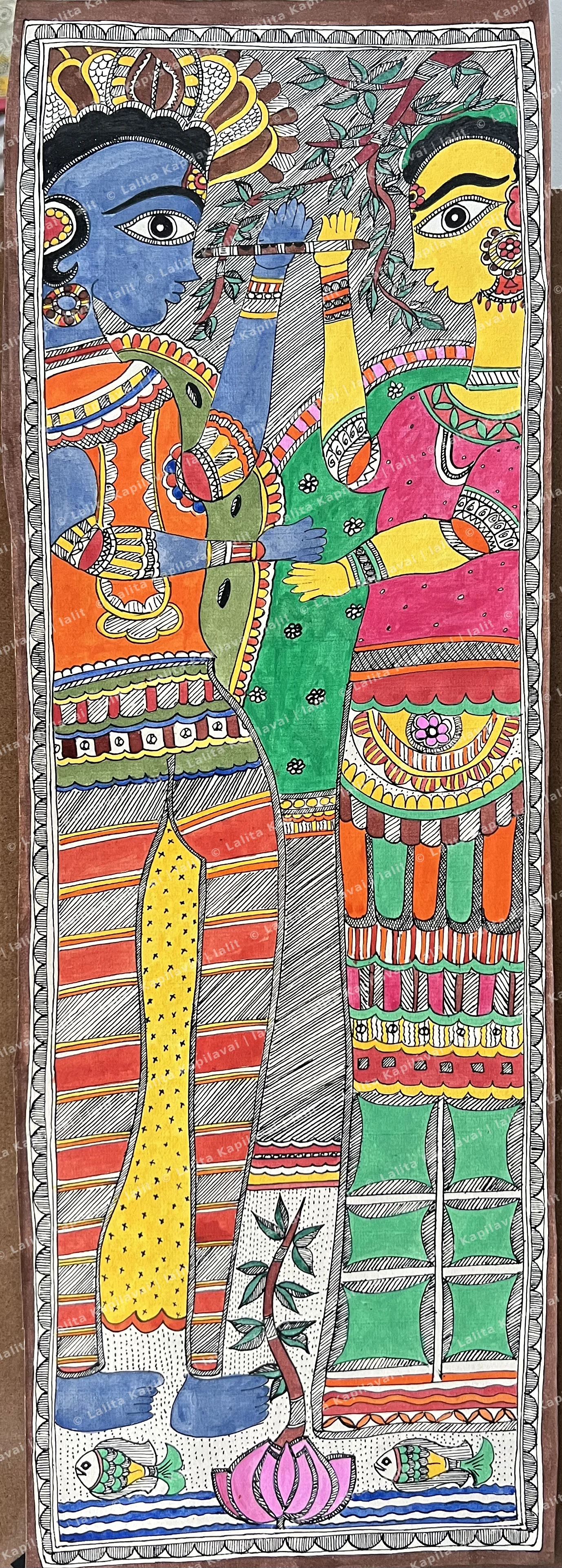 Radha Krishna Madhubani