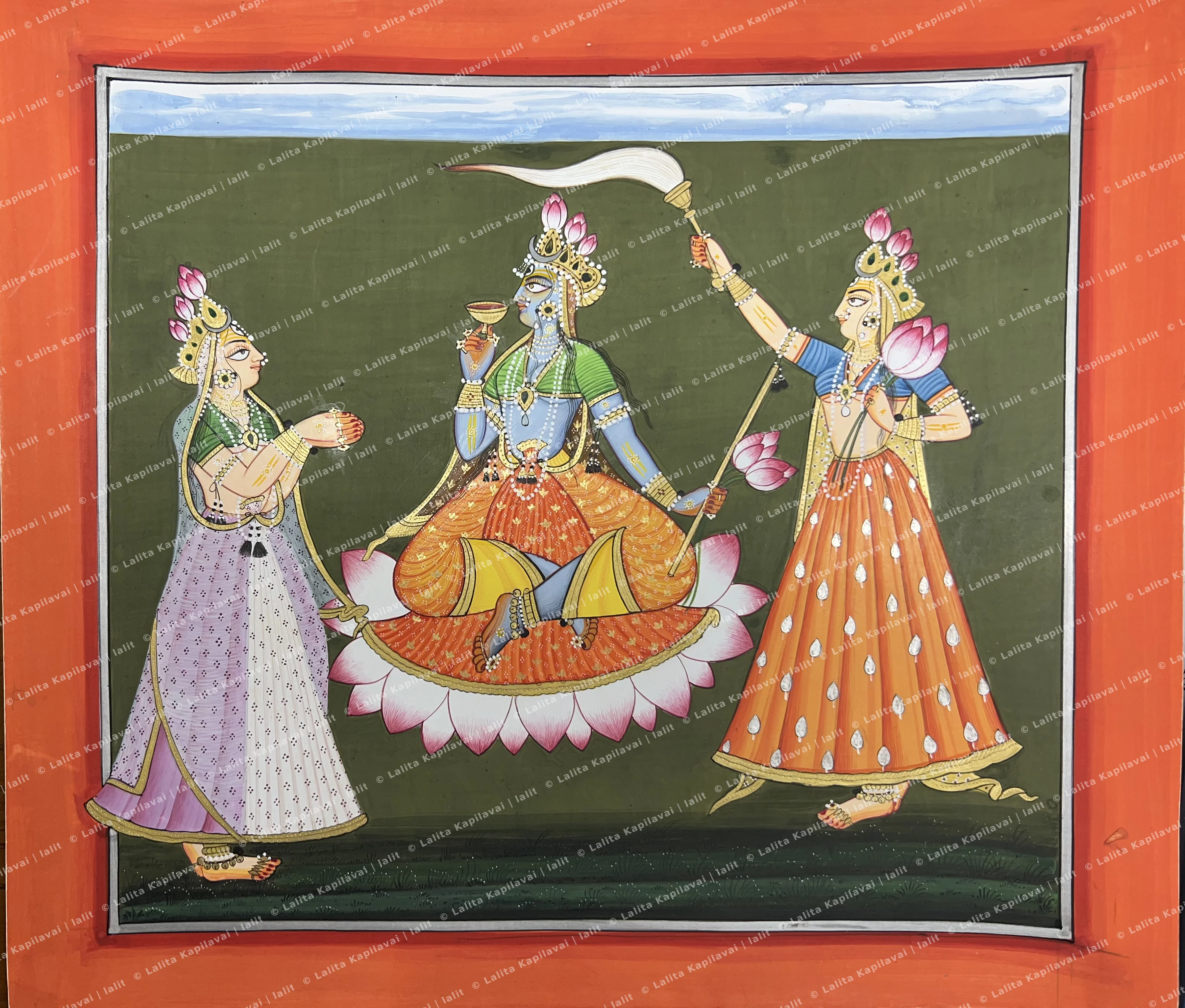 Bhadrakali with subordinate deities